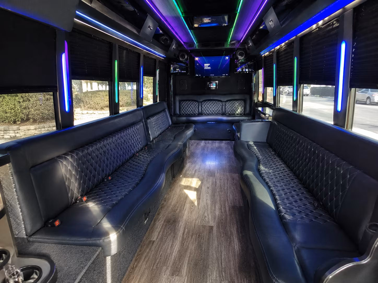 petaluma 15 passenger party bus interior