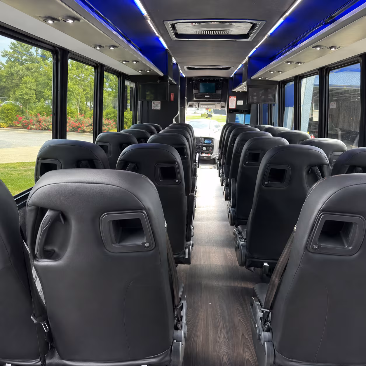 petaluma 25 passenger minibus interior