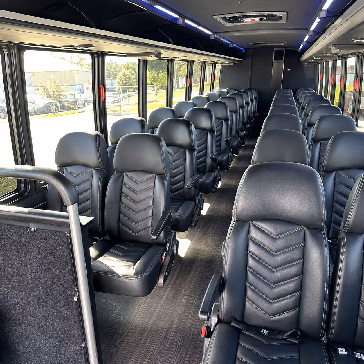 petaluma 28 passenger minibus inside