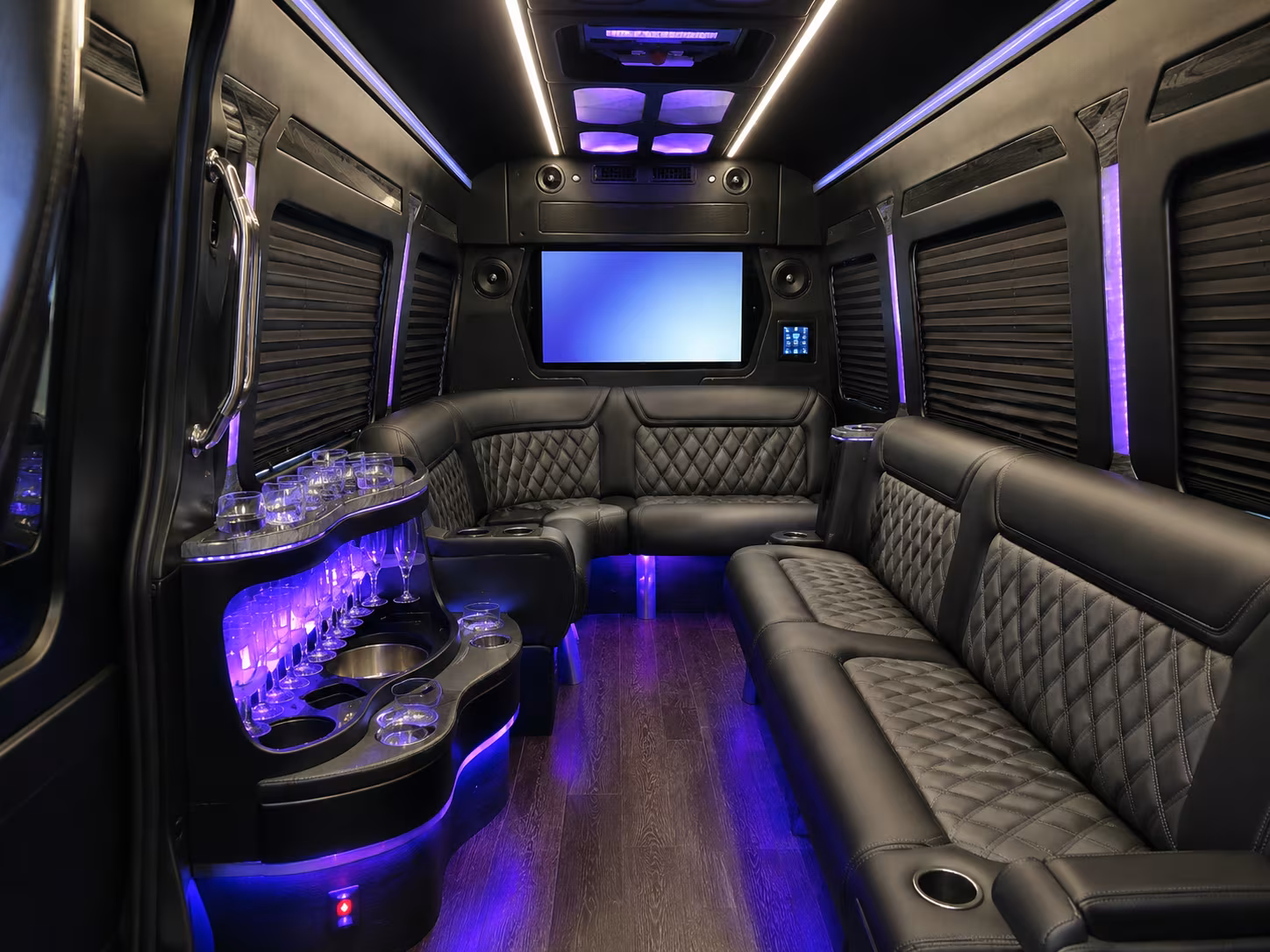 petaluma 40 passenger party bus interior