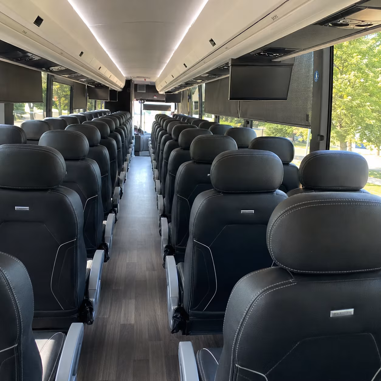 petaluma 56 passenger charter bus interior